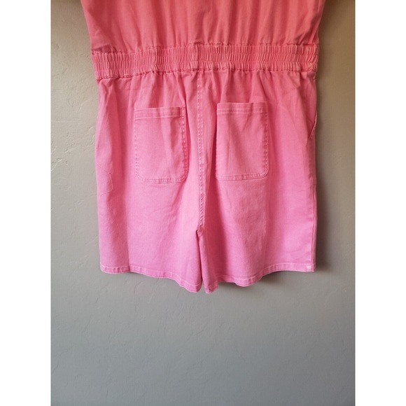 💖 NWT - Pink Denim Utility Romper - 1X - Skies Are Blue - Picture 6 of 9